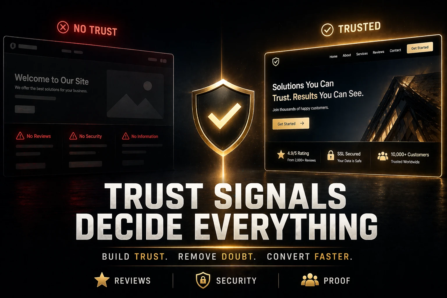website trust signals that improve conversion